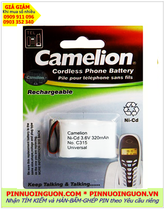 Camelion C315, Pin điện thoại bàn không dây Camelion C315 (3.6v-2/3AA 320mAh) /Nhận hàn ghép pin